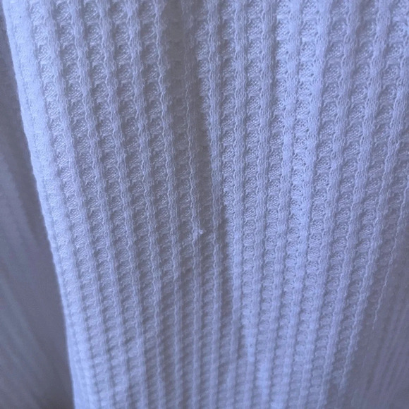 Torrid 6 waffle snap henley long sleeve t shirt bright white New with callout - Picture 4 of 6